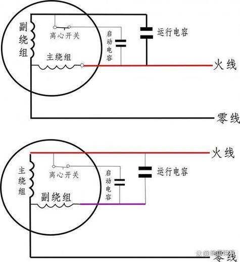 單相電機接線圖四根線，單相電機接線圖原理講解